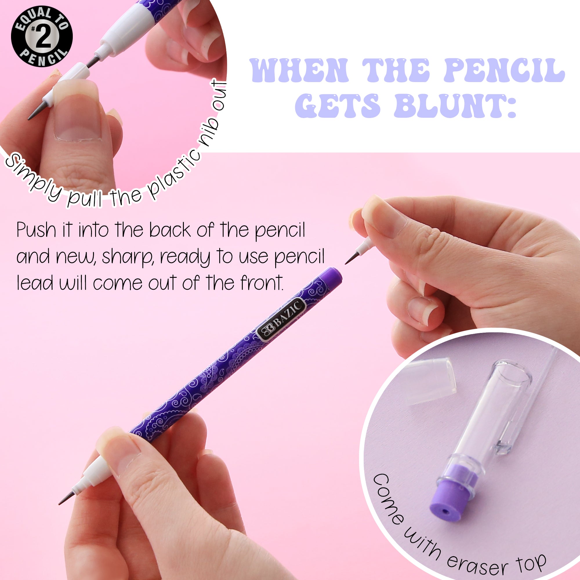 Paisley Multi-Point Pencil (8/Pack)