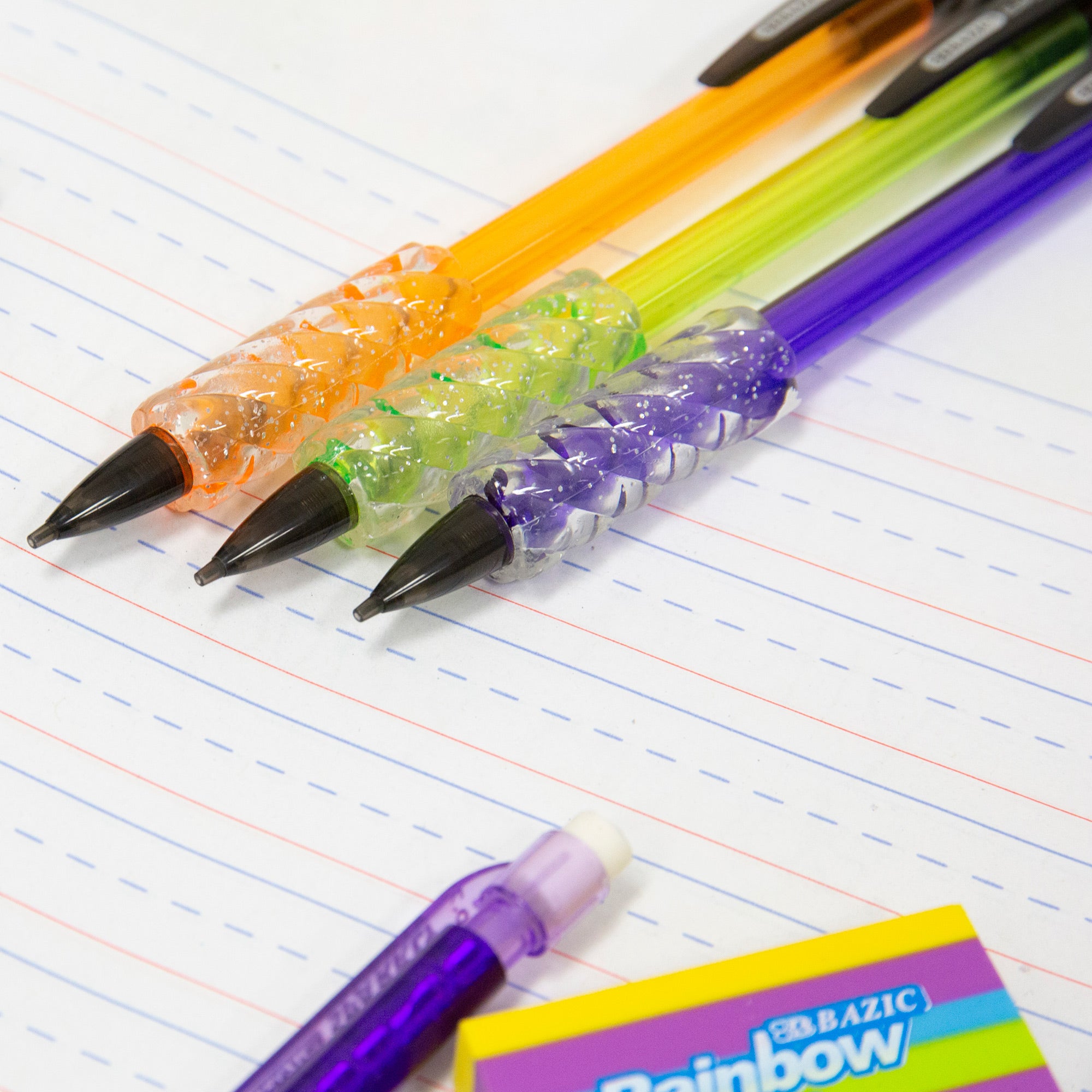 Electra 0.7 mm Fashion Color Mechanical Pencil with Gel Grip (3/Pack)