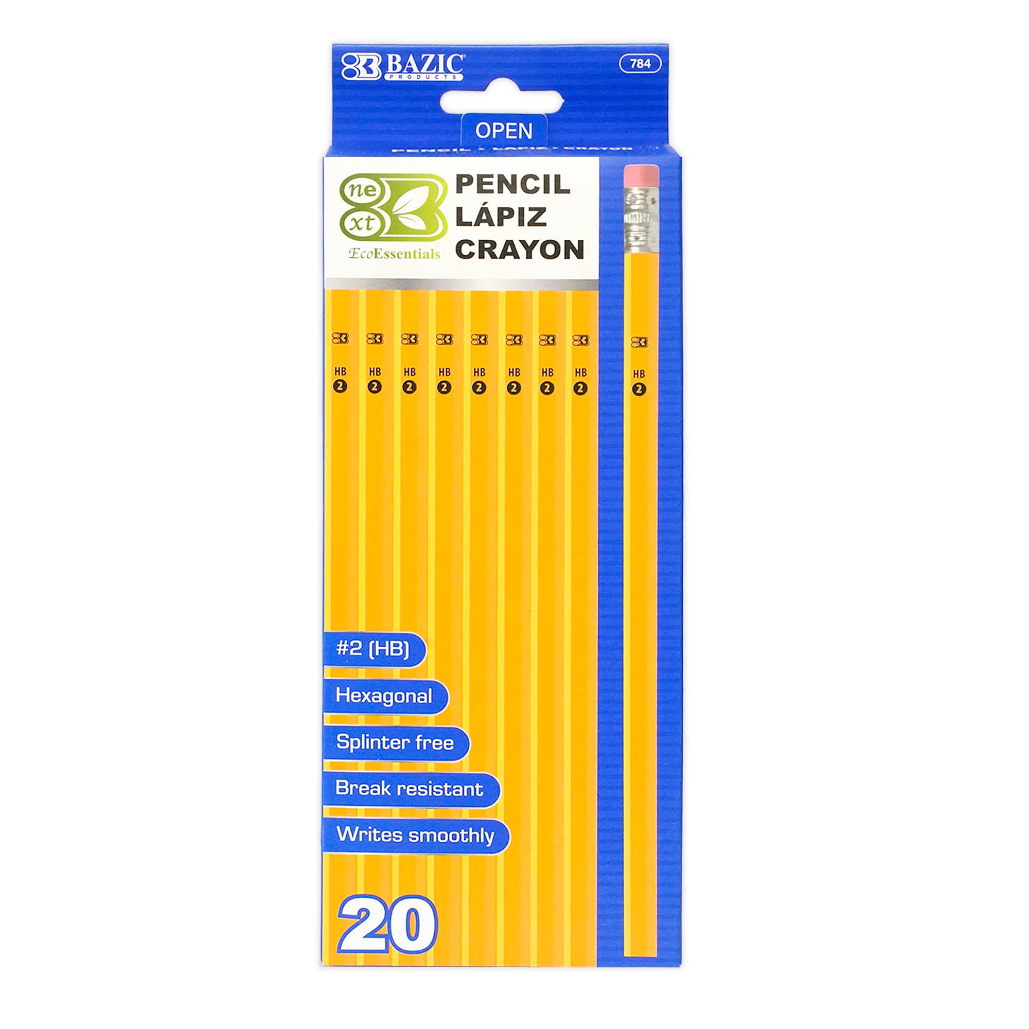BAZIC Next #2 Yellow Pencil (20/Pack) – BAZIC Store