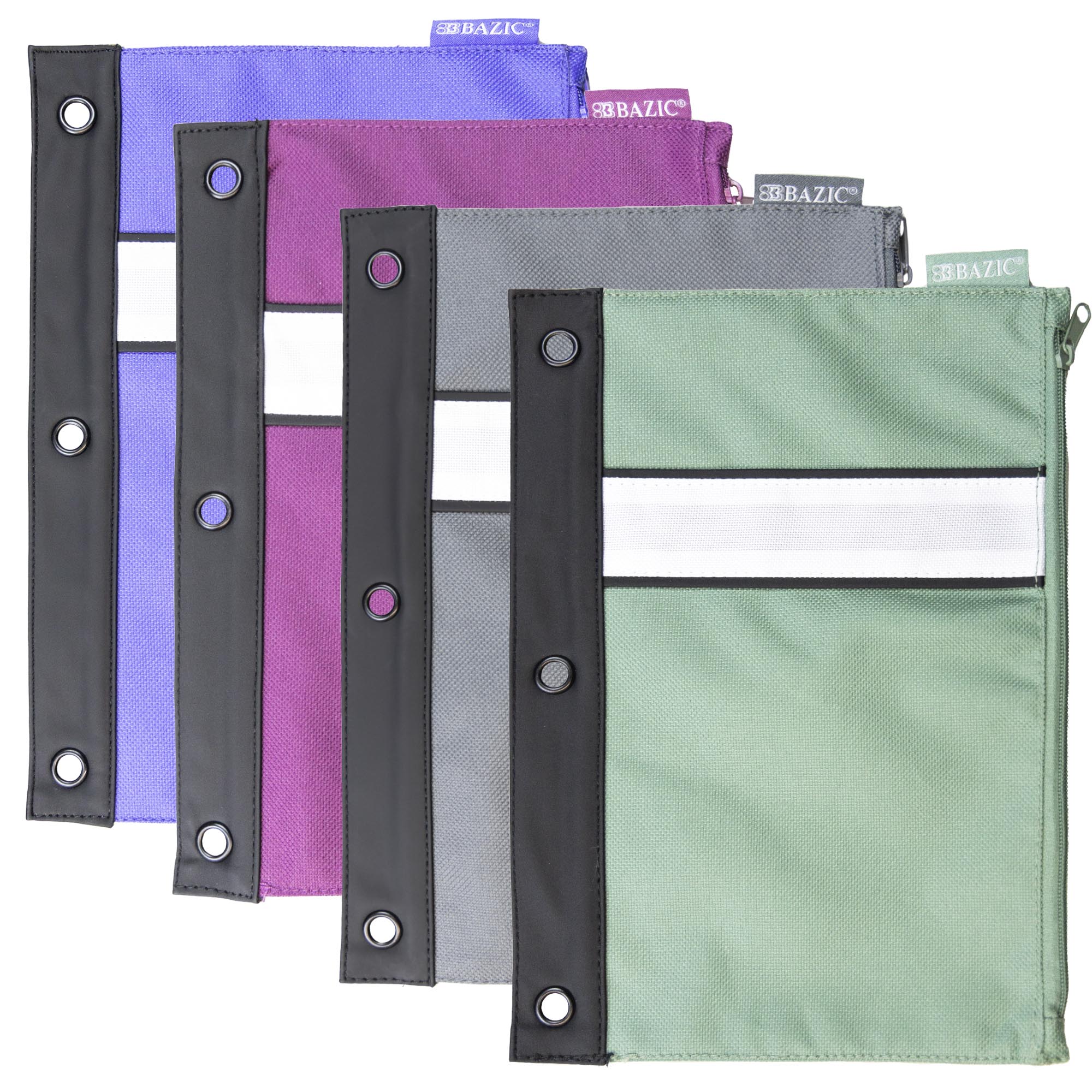 Assorted Color 3-Ring Pencil Pouch