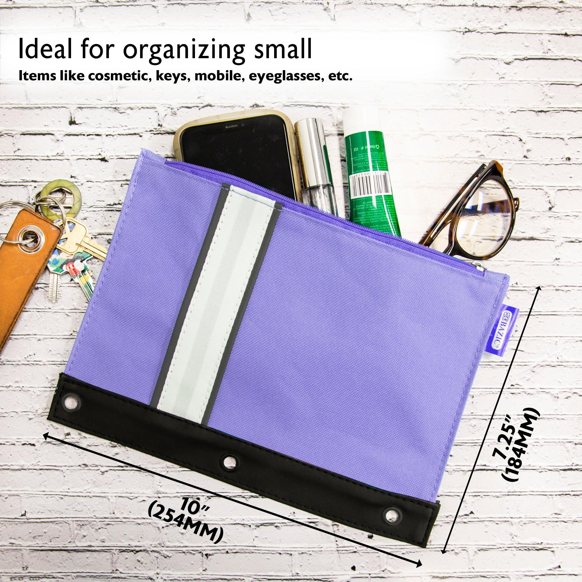 Assorted Color 3-Ring Pencil Pouch