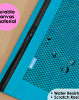 Retro Color 3-Ring Pencil Pouch w/ Mesh Window