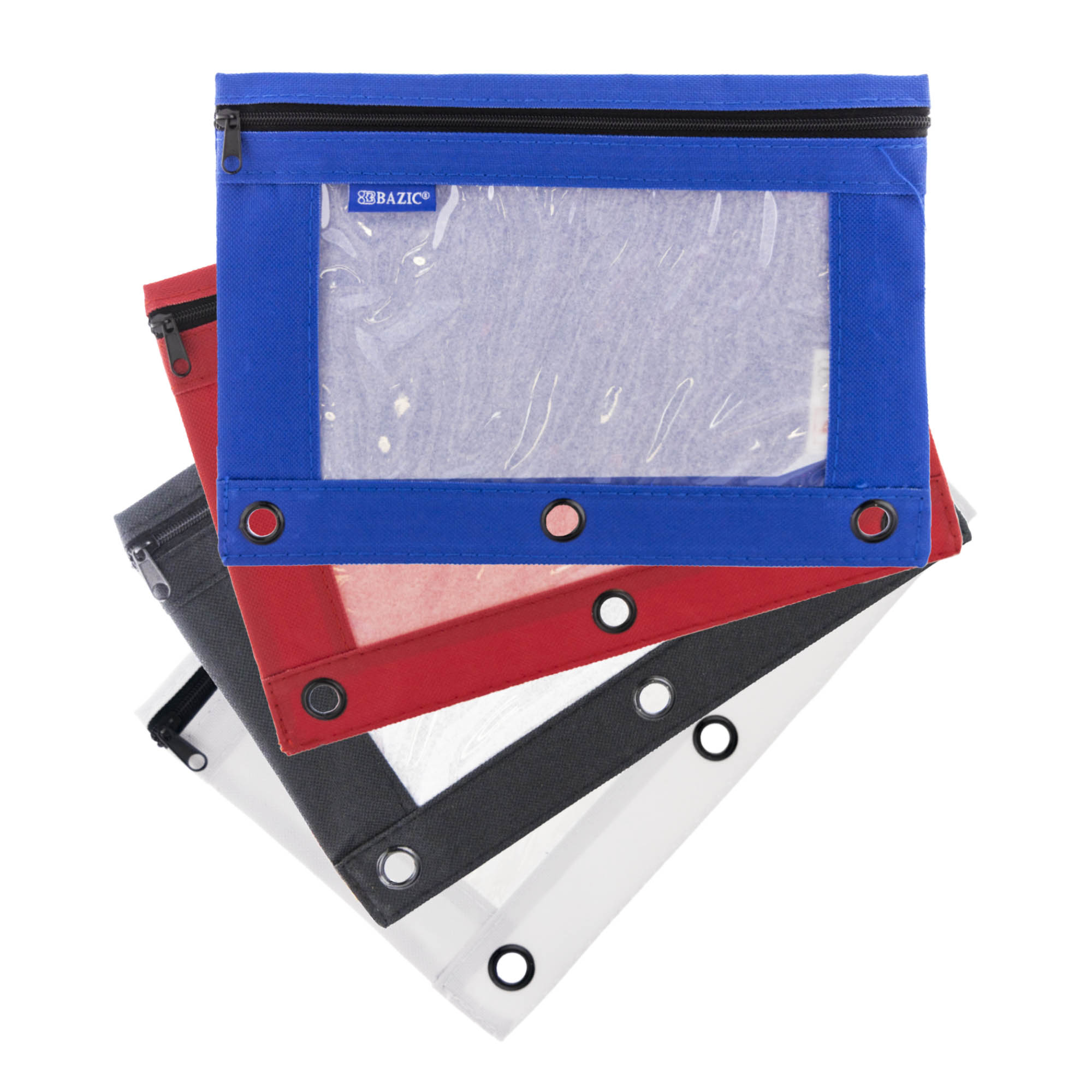 3-Ring Pencil Pouch w/ Clear Window