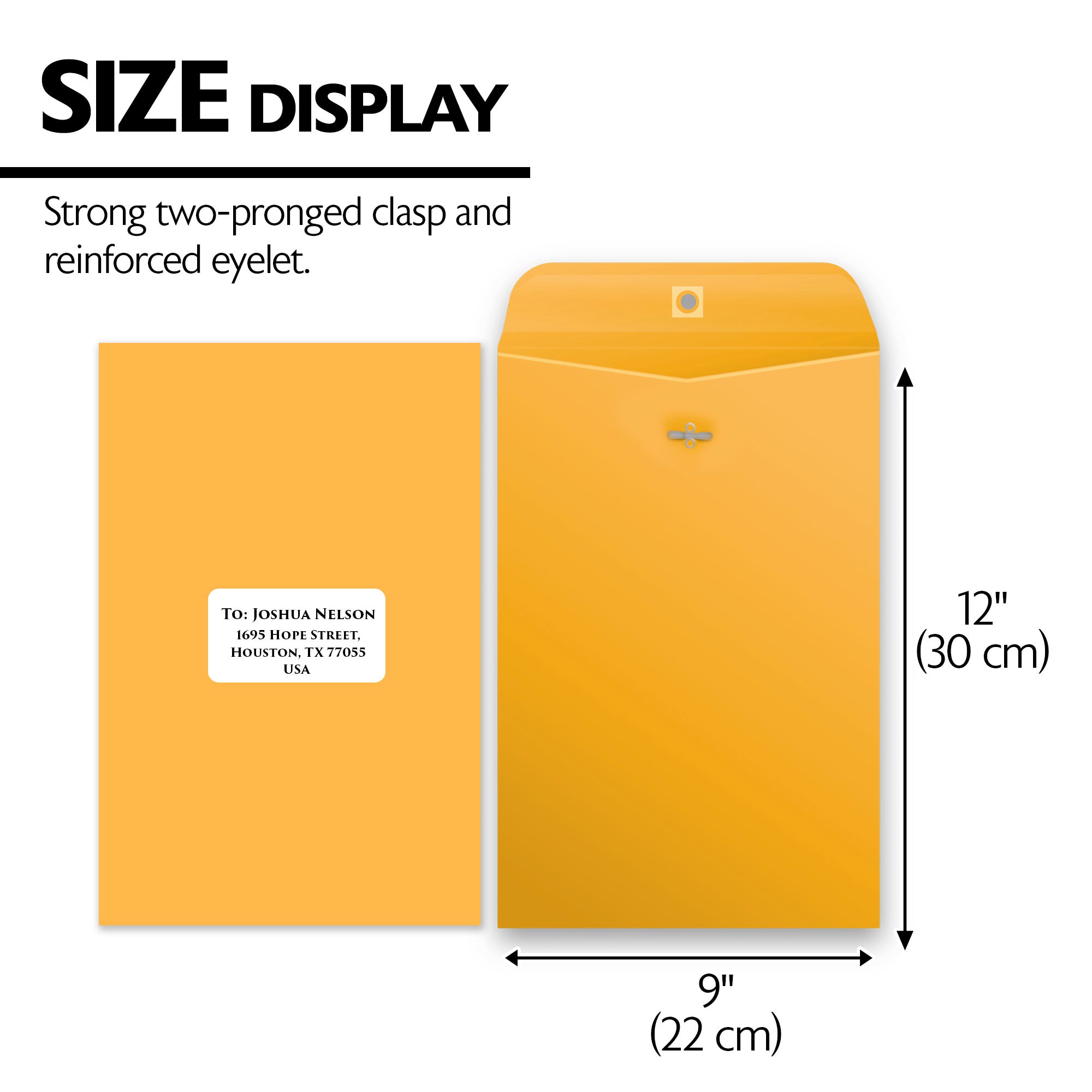 9" X 12" Clasp Envelope (100/Box)