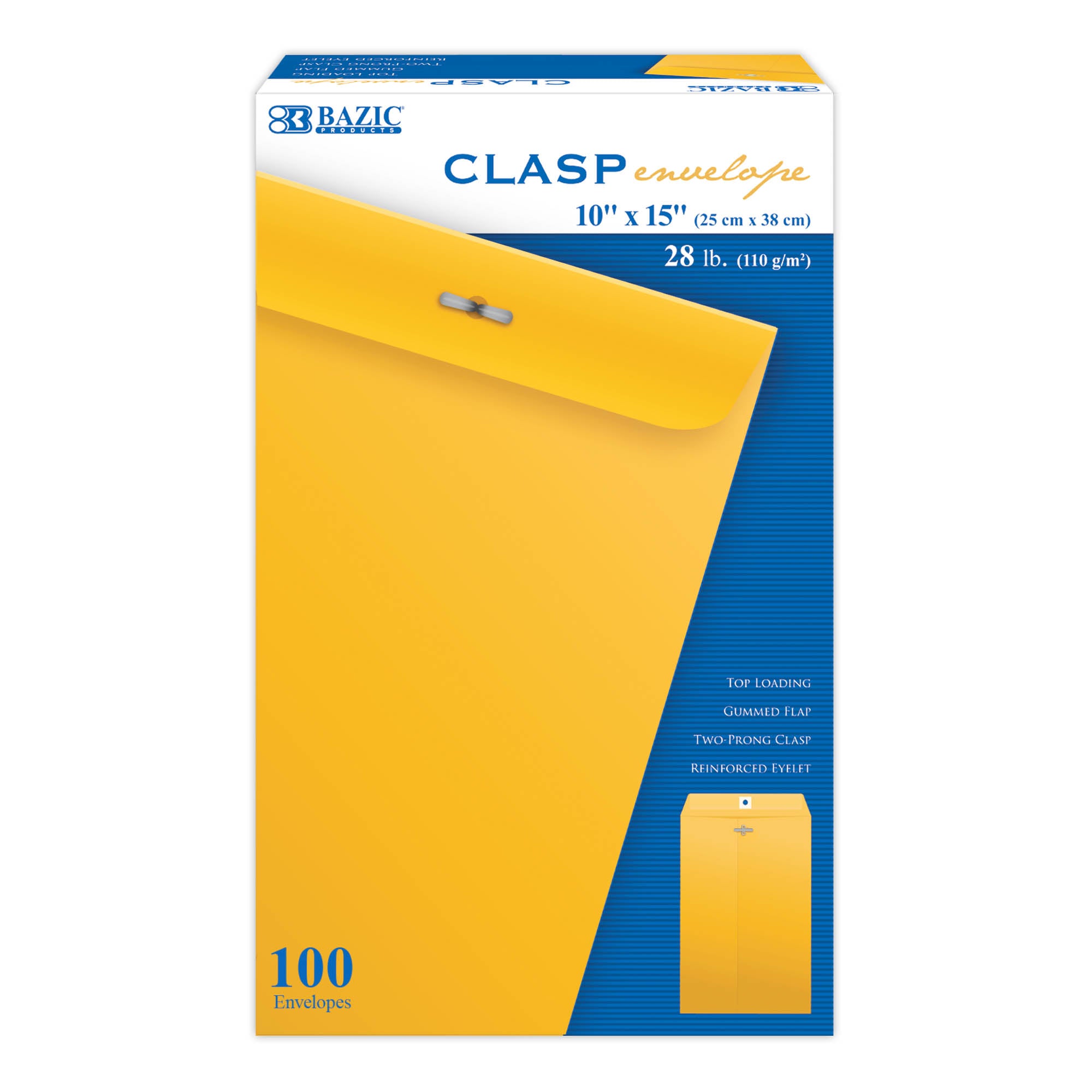 10"  X 15" Clasp Envelope (100/Box)