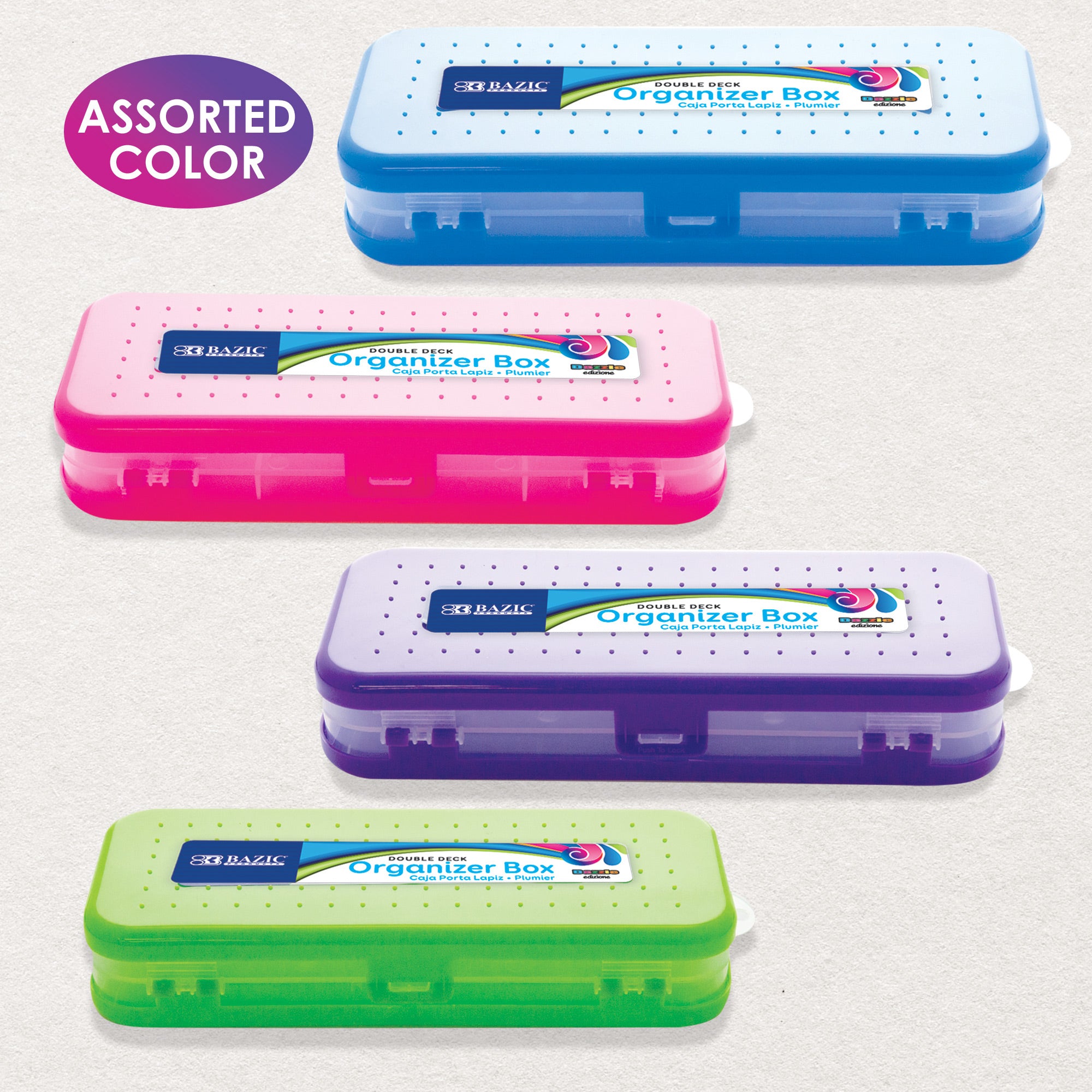 Bright Color Double Deck Organizer Box