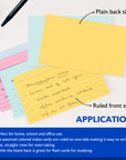 100 Ct. 3" X 5" Ruled Colored Index Card
