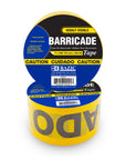 3" x 1000' Yellow "Caution" Barricade Tape