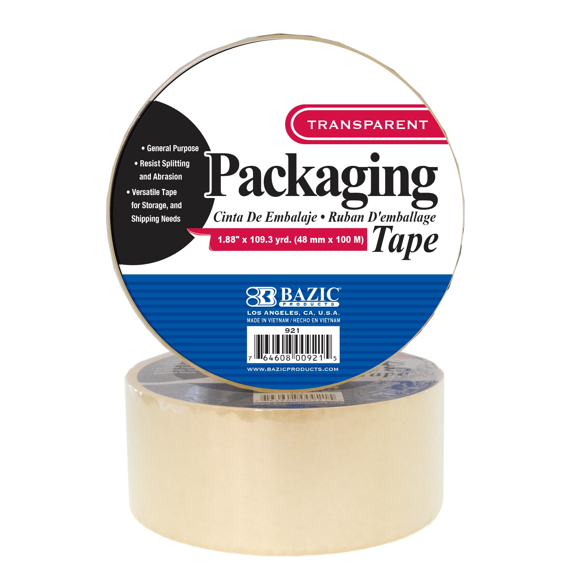 1.88" X 109.3 Yards Clear Packaging Tape