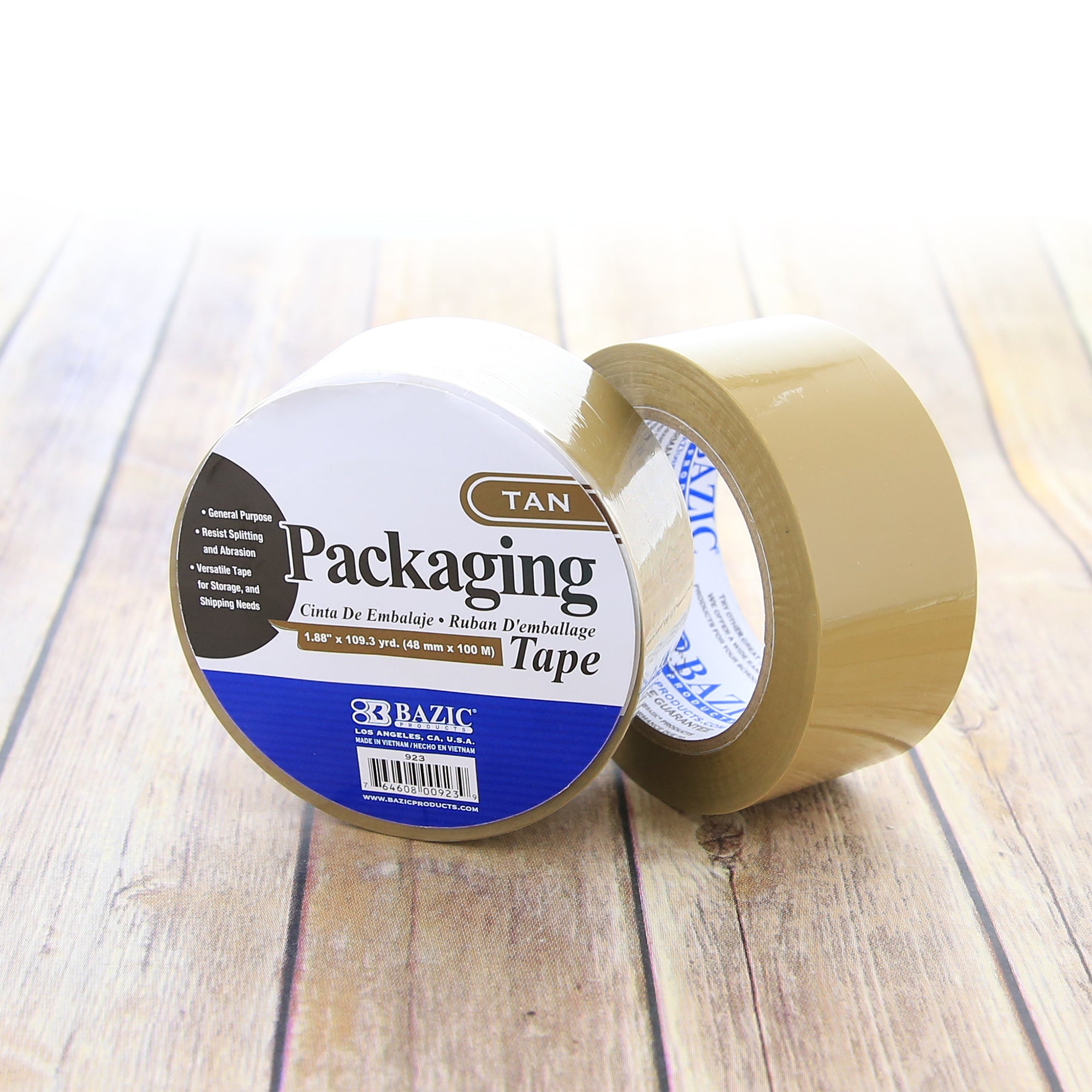 1.88" X 109.3 Yards Tan Packaging Tape
