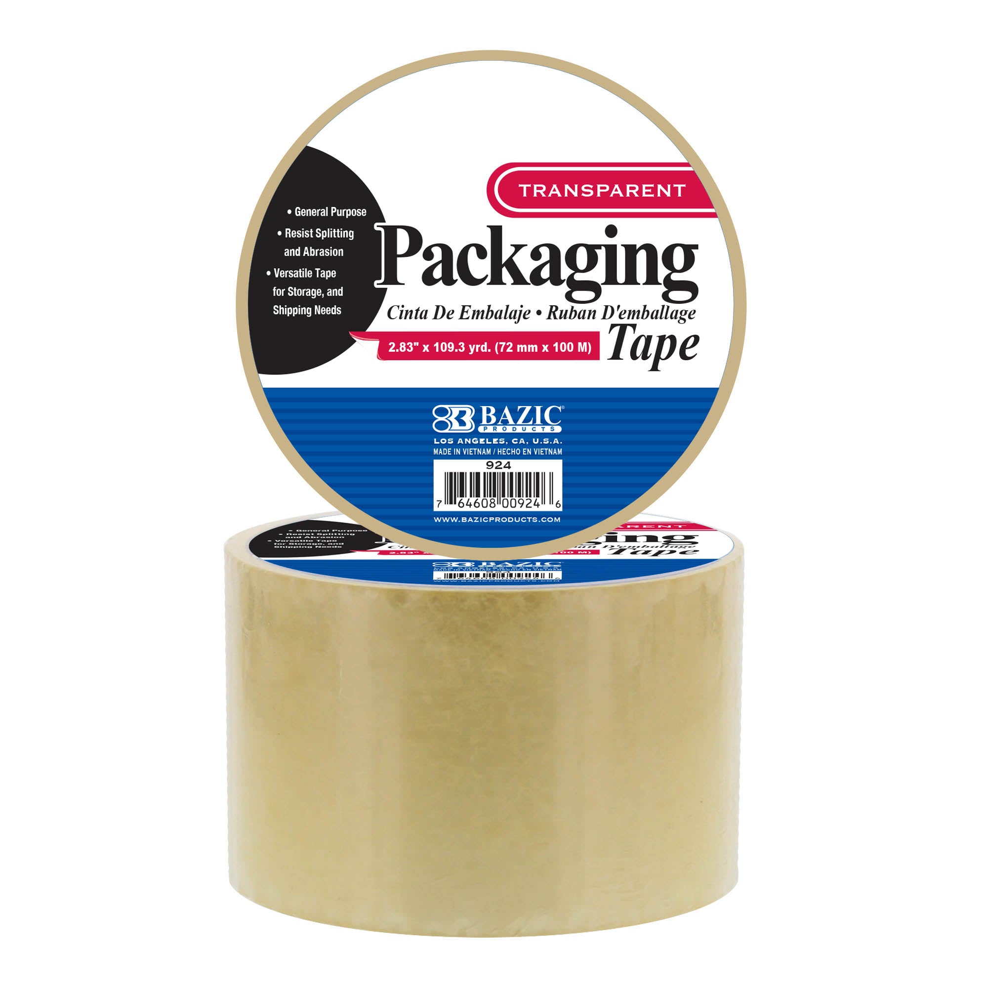 2.83" X 109.3 Yards Clear Packaging Tape