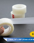 3/4" X 250" Invisible/Transparent Tape (3/Pack) w/ Floor Display