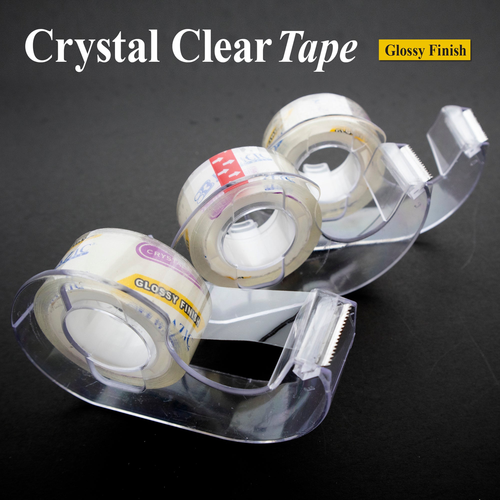 3/4" X 250" Crystal Clear Tape (3/Pack) w/ Floor Display