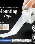 1" X 60" Double Sided Clear Mounting Tape