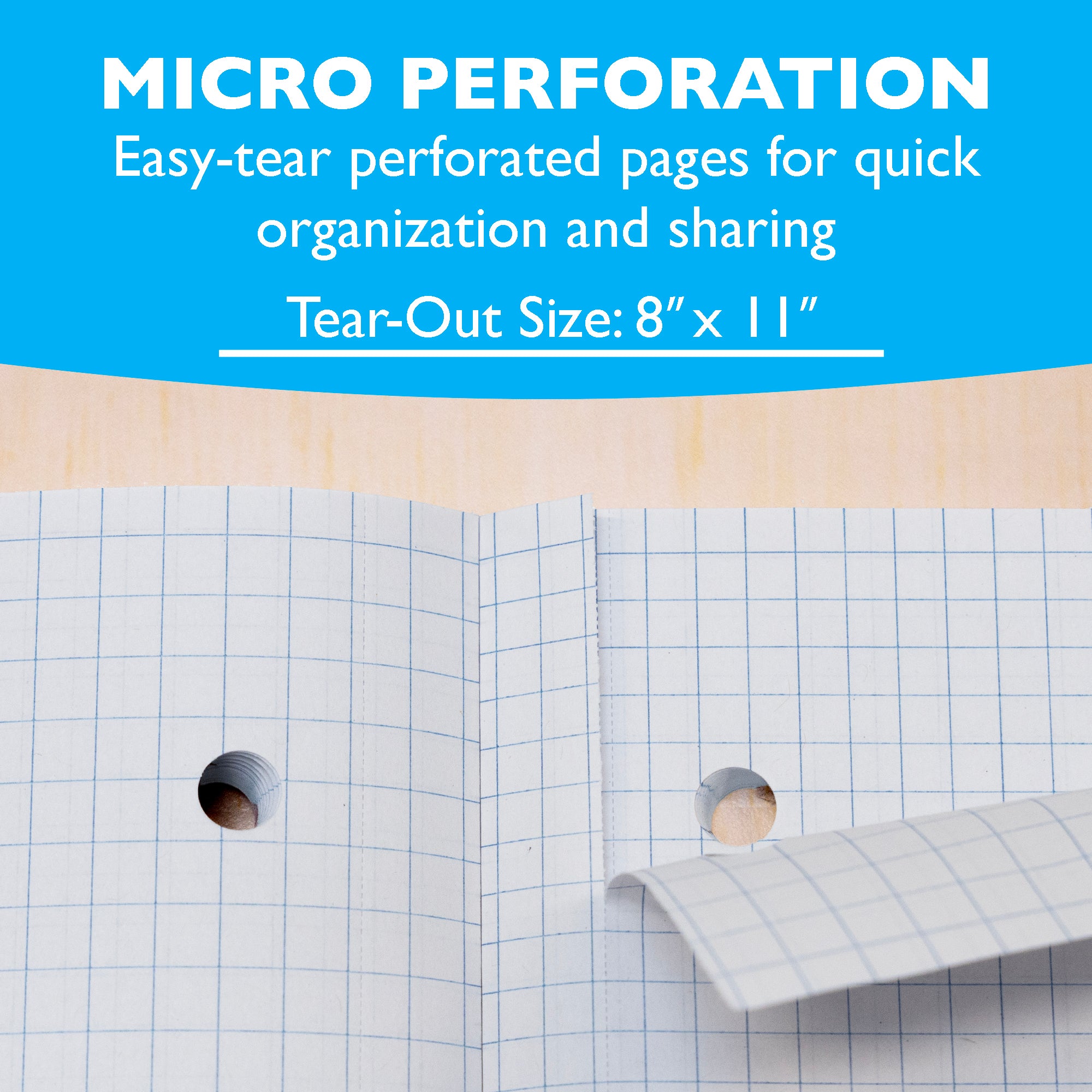 80 Ct. 8.5" X 11" Reversible 4"/5" Quad Ruled Wireless Notebook