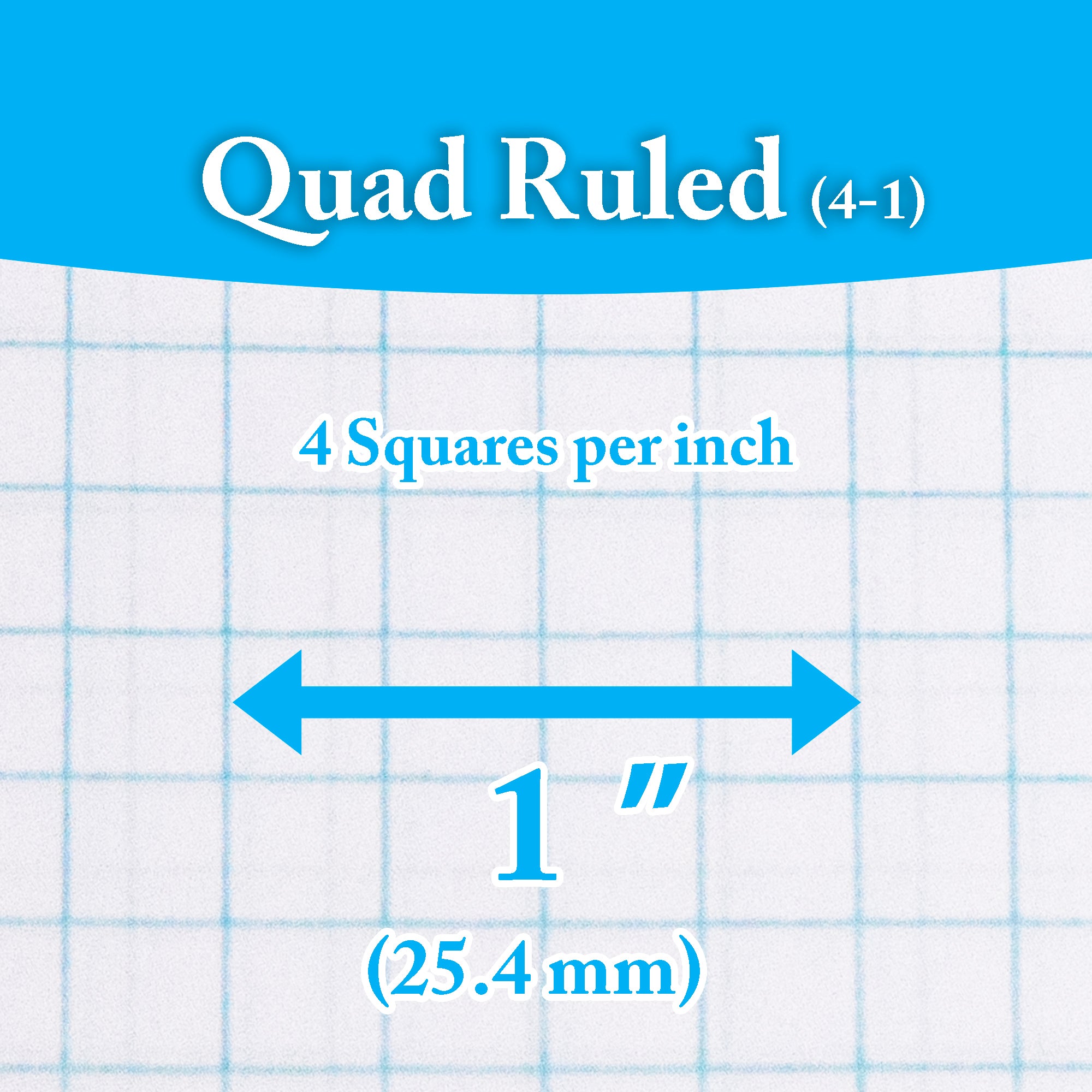 100 Ct. Quad-Ruled 4-1" Spiral Notebook