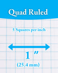 Composition Book 5-1" Quad-Ruled Premium Marble 100 Ct.