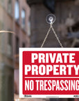 9" X 12" Private Property No Trespassing Sign
