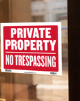 9" X 12" Private Property No Trespassing Sign