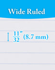 Notebook Spiral Blue W/R 1-Subject 70 Ct.