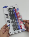 Jetz 1.4 mm Tip Asst. Color FUSE Tech Ink Pen w/ Cushion Grip (5/Pack)