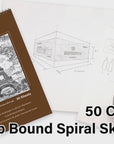 30 Ct. 9" X 12" Top Bound Spiral Sketch Pad
