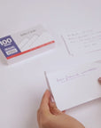 100 Ct. 3" X 5" Unruled White Index Card