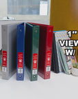 1" Asst. Color 3-Ring View Binder w/ 2-Pockets