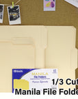 1/3 Cut Letter Size Manila File Folder (12/Pack)