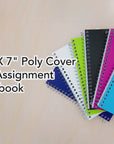 100 Ct. 5" X 7" Poly Cover Personal / Assignment Spiral Notebook