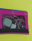 Bright Color 3-Ring Pencil Pouch w/ Mesh Window