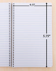 C/R 120 Ct. 9.5" X 5.75" 3-Subject Spiral Notebook