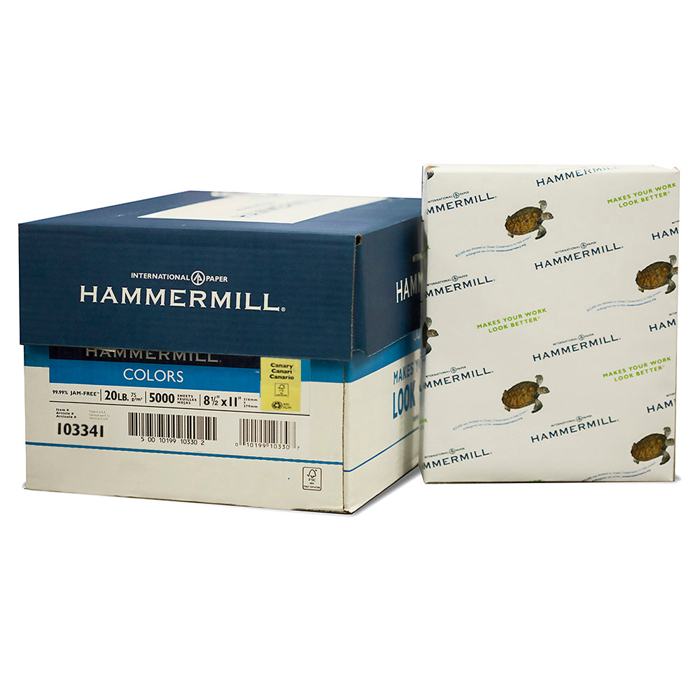 HAMMERMILL 8.5" X 11" Canary Colored Paper (10 Reams/Case)