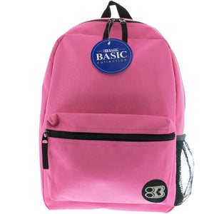 16" Burgundy Basic Backpack - Bazicstore
