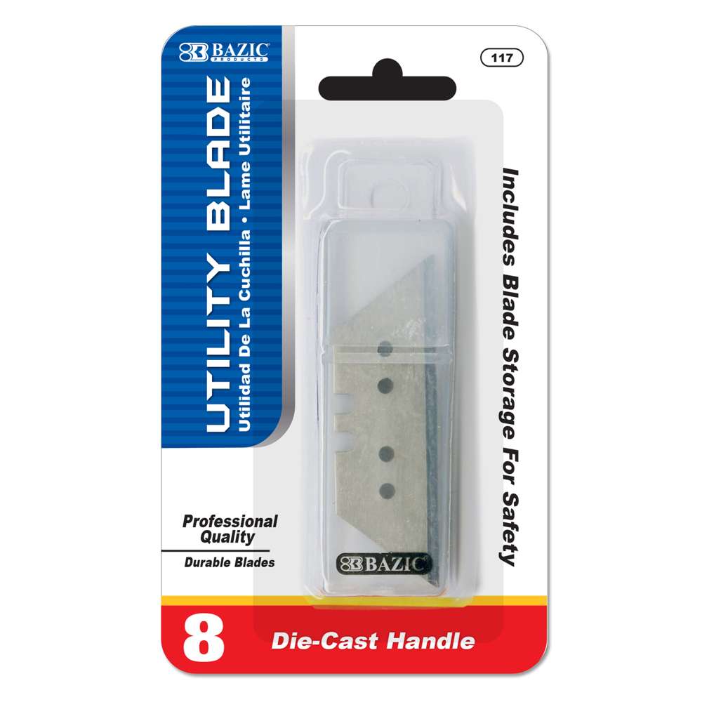 Replacement Utility Knife Blade w/ Tube (8/Tube)