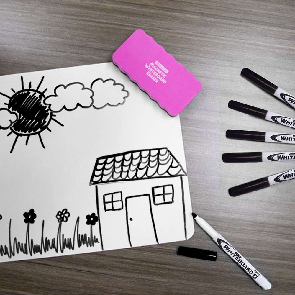 Black Fine Tip Dry-Erase Markers (4/Pack)