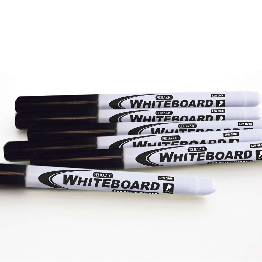 Black Fine Tip Dry-Erase Markers (4/Pack)