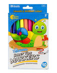 10 Colors Super Tip Washable Markers
