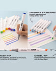 Dual Tip Alcohol-Based Markers 6 Fluorescent Colors