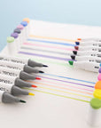 Dual Tip Alcohol-Based Markers 6 Fluorescent Colors