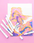 Dual Tip Alcohol-Based Markers 6 Pastel Colors