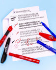 Assorted Colors Chisel Tip Desk Style Permanent Markers (3/Pack)