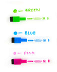 Magnetic Bright Color Dry-Erase Markers (3/Pack)