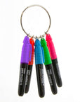 Fancy Colors Mini Fine Point Permanent Markers w/ Cap Clip (5/Pack)