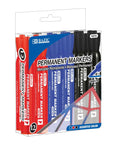 Assorted Colors Chisel Tip Desk Style Permanent Markers (12/Box)