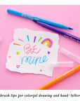 Brush Markers 12 Colors Washable
