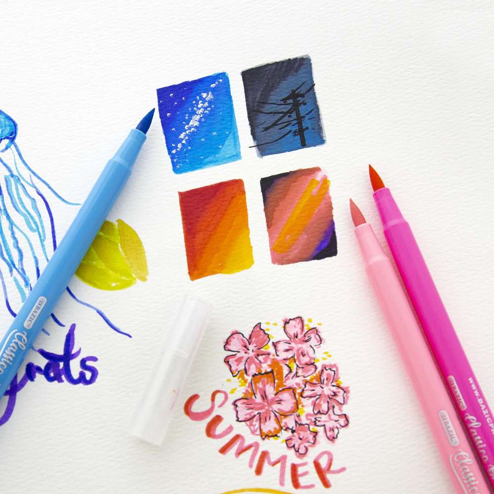 12 Colors Classico Brush Markers