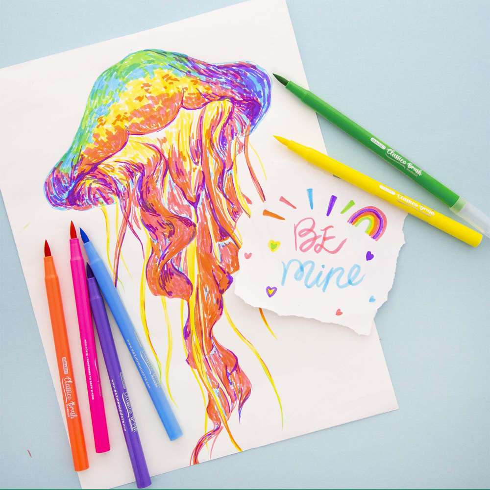 12 Colors Classico Brush Markers