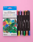 Felt Tip Washable Markers 10 Colors