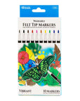 Felt Tip Washable Markers 10 Colors